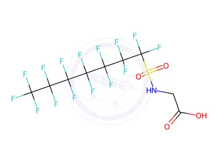 Chemical structure of Glycine, N-[(1,1,2,2,3,3,4,4,5,5,6,6,7,7,7-pentadecafluoroheptyl)sulfonyl]-