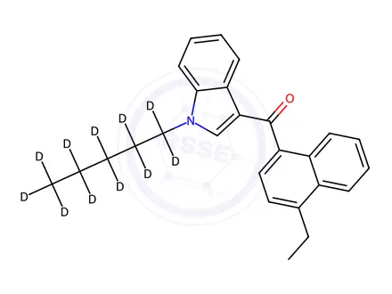 Chemical structure of 1-(Pentyl-d11)-3-(4-ethyl-naphthoyl)indoleJWH 210-d11