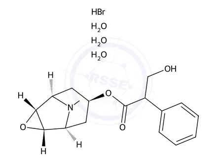 Chemical structure of Hyoscine Hydrobromide Hydrate