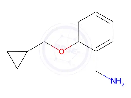 Chemical structure of (2-(cyclopropylmethoxy)phenyl)methanamine