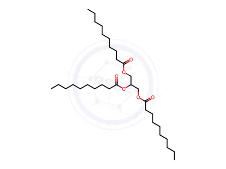 Chemical structure of Glyceryl tridecanoate