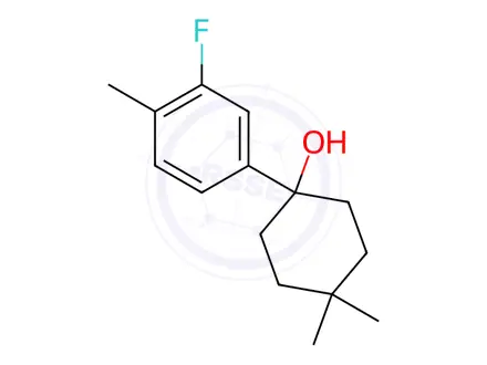 Chemical structure of 1-(3-fluoro-4-methylphenyl)-4,4-dimethylcyclohexanol
