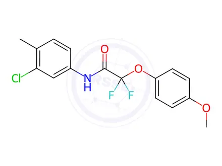 Chemical structure of N-(3-Chloro-4-methylphenyl)-2,2-difluoro-2-(4-methoxyphenoxy)acetamide