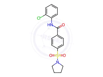 Chemical structure of N-(2-Chlorophenyl)-4-(pyrrolidin-1-ylsulfonyl)benzamide