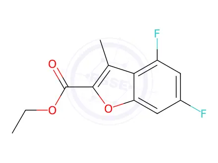 Chemical structure of Ethyl 4,6-difluoro-3-methylbenzofuran-2-carboxylate