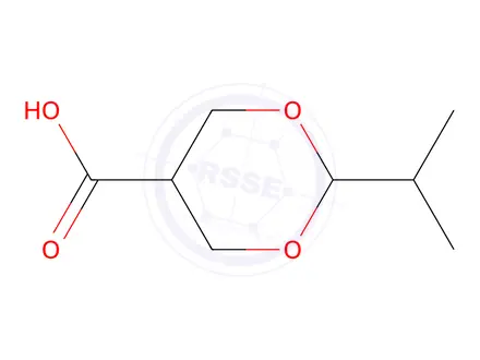 Chemical structure of trans-2-isopropyl-5-carboxy-1,3-dioxane