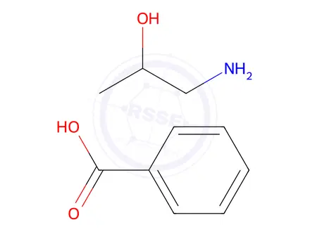 Chemical structure of benzoic acid, compound with 1-aminopropan-2-ol (1:1)