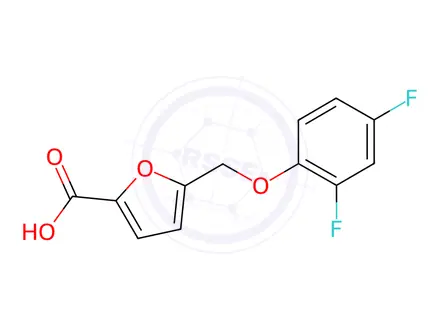 Chemical structure of 5-[(2,4-Difluorophenoxy)methyl]-2-furoic acid