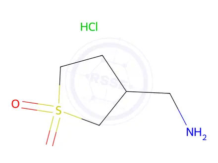 Chemical structure of 3-(Aminomethyl)tetrahydrothiophene 1,1-dioxideHCl