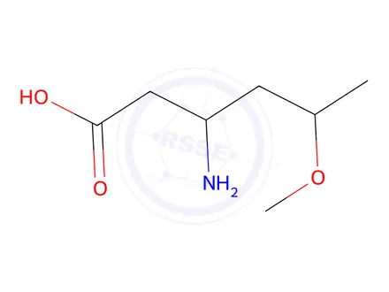 Chemical structure of 3-Amino-5-methoxy hexanoic Acid