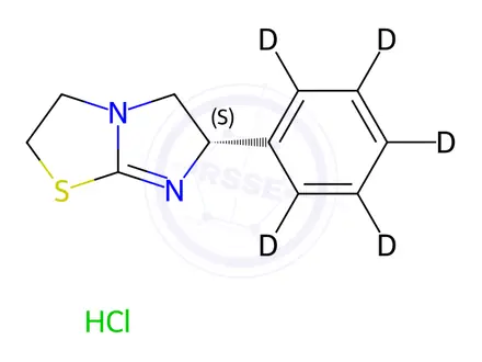 Chemical structure of Levamisole Hydrochloride-[D5]