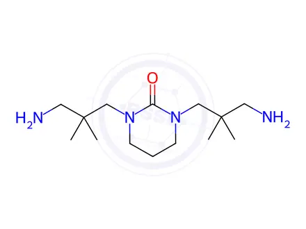 Chemical structure of 1,3-bis(3-amino-2,2-dimethylpropyl)tetrahydro-1H-pyrimidin-2-one