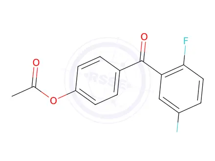 Chemical structure of 4-Acetoxy-2,5-difluorobenzophenone
