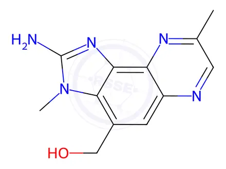 Chemical structure of 2-Amino-3,8-dimethyl-3H-imidazo[4,5-f]quinoxaline-4-methanol