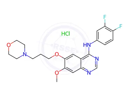 Chemical structure of Gefitinib 3,4-Difluoro Impurity HCl