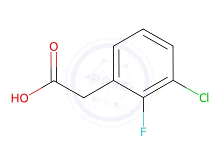 Chemical structure of 3-Chloro-2-fluorophenylacetic acid