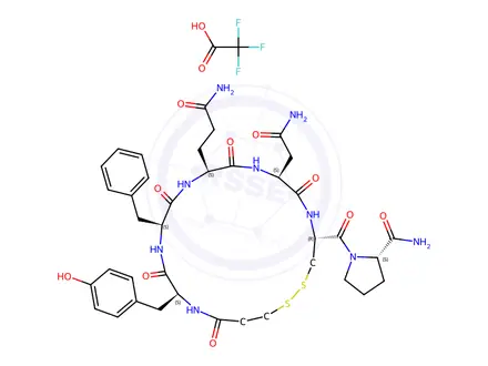 Chemical structure of Desmopressin(1-7)-NH2·TFA