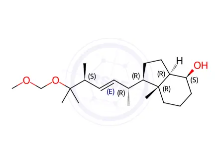 Chemical structure of 1H-Inden-4-ol, octahydro-1-[5-(MethoxyMethoxy)-1,4,5-triMethyl-2-hexenyl]-7a-Methyl-, [1R-[1α(1R*,2E,4S*),3aβ,4α,7aα]]-(9CI)