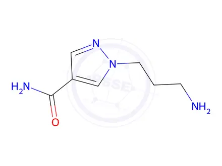 Chemical structure of 1-(3-Aminopropyl)-1H-pyrazole-4-carboxamide