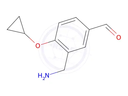 Chemical structure of 3-(Aminomethyl)-4-cyclopropoxybenzaldehyde