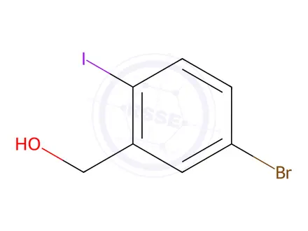Chemical structure of (5-Bromo-2-iodophenyl)methanol