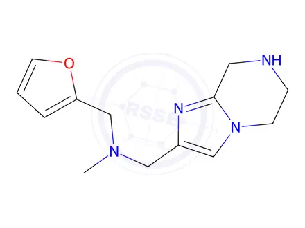 Chemical structure of 1-(Furan-2-yl)-N-methyl-N-((5,6,7,8-tetrahydroimidazo[1,2-a]pyrazin-2-yl)methyl)methanamine