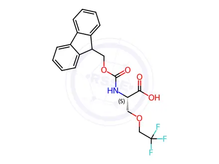 Chemical structure of N-(((9H-Fluoren-9-yl)methoxy)carbonyl)-O-(2,2,2-trifluoroethyl)-L-serine