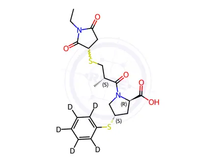 Chemical structure of Zofenoprilat-d5 N-Ethyl Succinimide