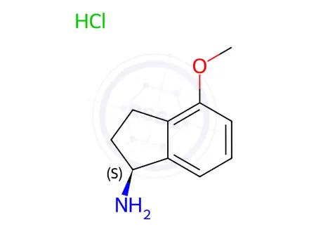 Chemical structure of (S)-4-Methoxy-2,3-dihydro-1H-inden-1-amine hydrochloride
