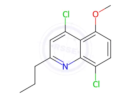 Chemical structure of 4,8-Dichloro-5-methoxy-2-propylquinoline