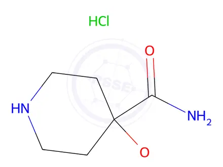 Chemical structure of 4-Carbamoyl-4-methoxy-piperidine Hydrochloride