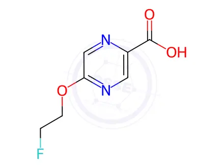 Chemical structure of 5-(2-fluoroethoxy)pyrazine-2-carboxylic acid