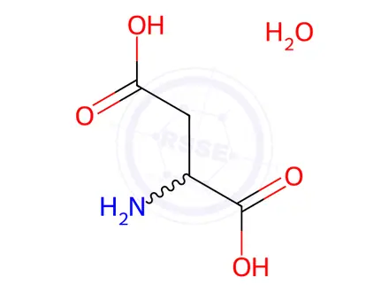 Chemical structure of Aspartic Acid Hydrate