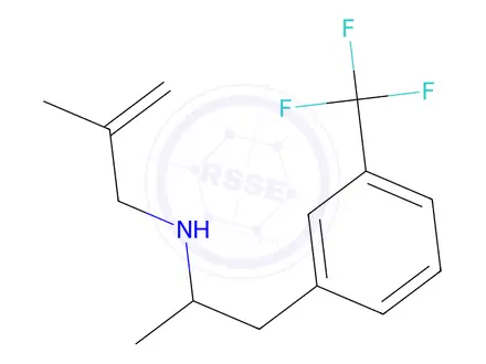 Chemical structure of α-Methyl-N-(2-methyl-2-propenyl)-m-(trifluoromethyl)benzeneethanamine