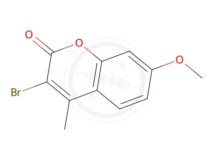Chemical structure of 3-bromo-7-methoxy-4-methyl-2h-chromen-2-one