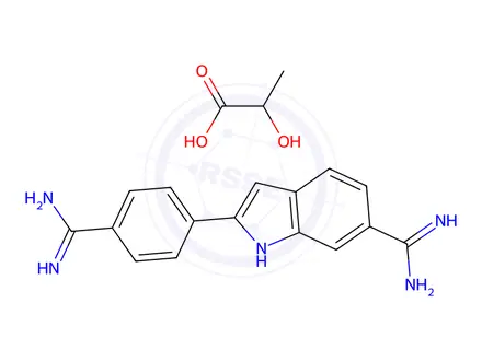 Chemical structure of 2-(4-Carbamimidoylphenyl)-1H-indole-6-carboximidamide