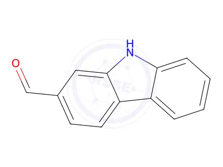 Chemical structure of 9H-Carbazole-2-carbaldehyde, 97%