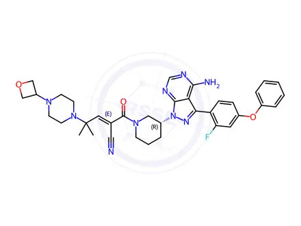 Chemical structure of Rilzabrutinib (PRN1008)