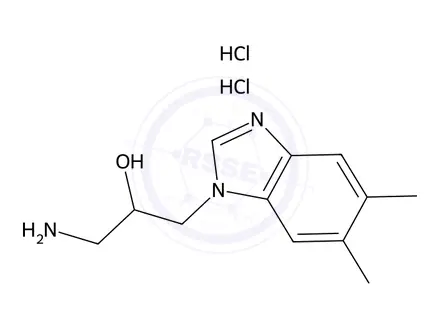 Chemical structure of 1-Amino-3-(5,6-dimethyl-1H-1,3-benzodiazol-1-yl)propan-2-ol