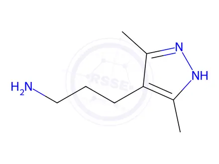 Chemical structure of 3-(3,5-dimethyl-1H-pyrazol-4-yl)propan-1-amine
