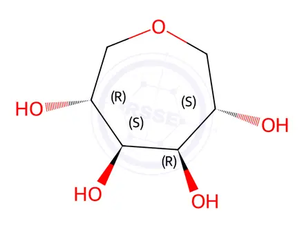 Chemical structure of (3S,4R,5S,6R)-oxepane-3,4,5,6-tetraol/(3R,4S,5R,6S)-oxepane-3,4,5,6-tetraol