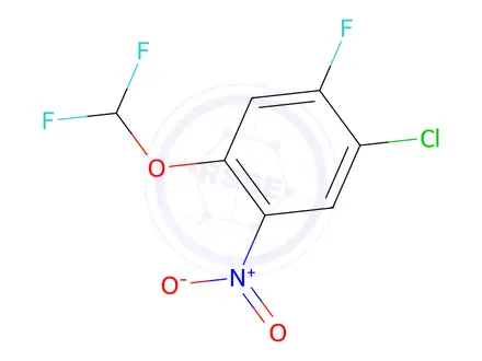 Chemical structure of 1-Chloro-4-(difluoromethoxy)-2-fluoro-5-nitro-benzene