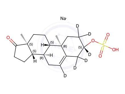 Chemical structure of Sodium Prasterone Sulfate-[D6]