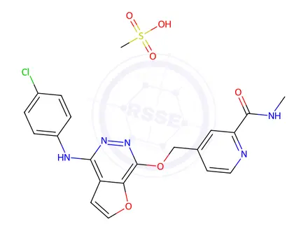 Chemical structure of Telatinib Mesylate
