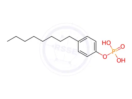 Chemical structure of p-Octylphenyl Phosphate