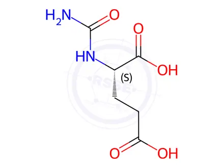 Chemical structure of Carglumic Acid