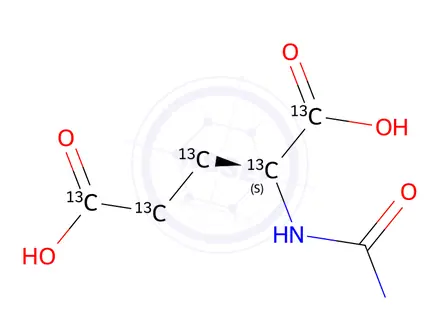 Chemical structure of N-Carbamyl-L-Glutamic Acid-13C5