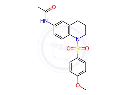 Chemical structure of N-(1-((4-Methoxyphenyl)sulfonyl)-1,2,3,4-tetrahydroquinolin-6-yl)acetamide