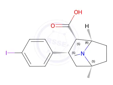 Chemical structure of 3-DEOXY-3-(P-IODOPHENYL)BETA-ECGONINE