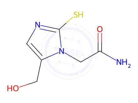 Chemical structure of 2-(5-(Hydroxymethyl)-2-mercapto-1H-imidazol-1-yl)acetamide